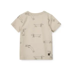 Liewood Kurzarm Kinder-T-Shirt Apia „Dog / Sandy“