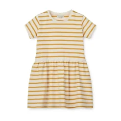 Liewood Lima Baumwollkleid „Creme de la creme / Yellow mellow“