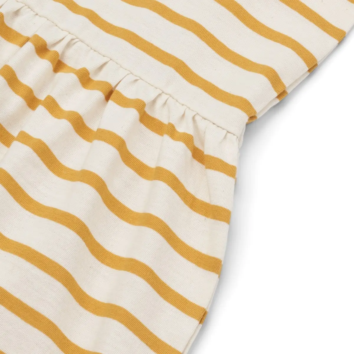Liewood Lima Baumwollkleid „Creme de la creme / Yellow mellow“