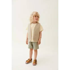 Liewood Sherpa Weste Helgo „Peach / Sandy Embroidery“