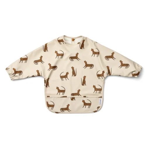Liewood Merle Lätzchen mit Ärmeln „Leopard / Sandy“