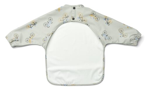 Liewood Merle Lätzchen mit Ärmeln „Bicycle / Cloud blue"