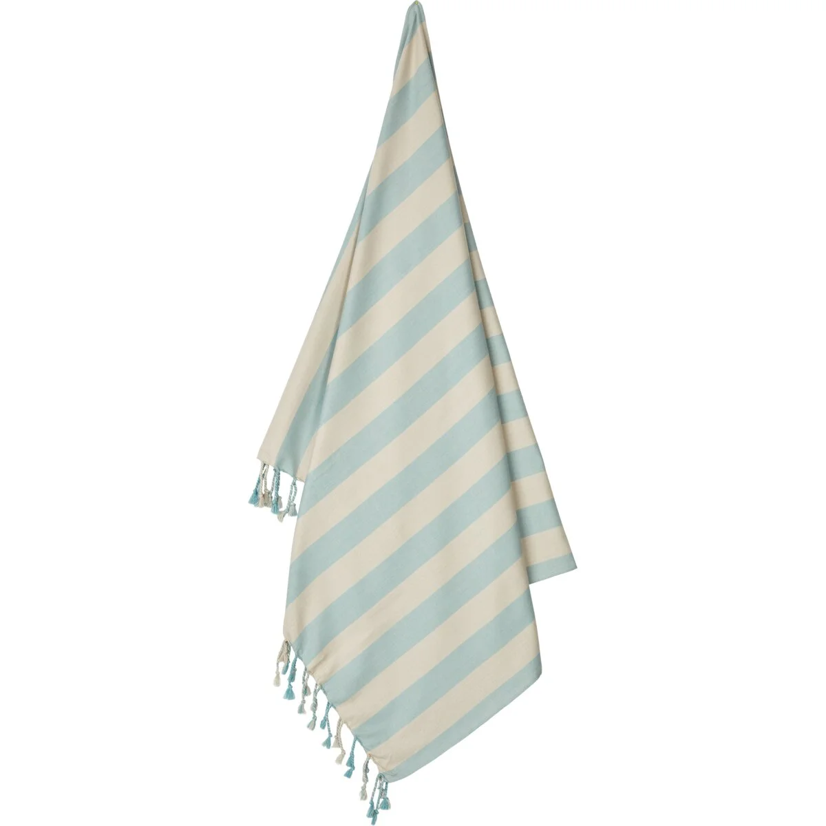Liewood Mona Hammam-Strandtuch „Sea blue / Creme de la creme“, 100x160cm