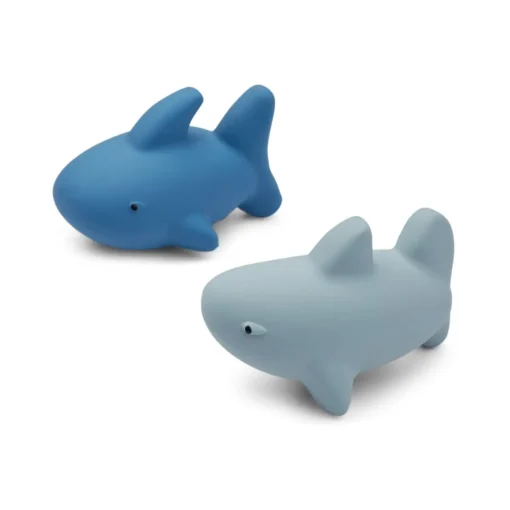 Liewood Ned Badespielzeug „Riverside / Sea blue“, Naturkautschuk, 2er-Set
