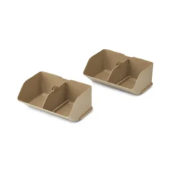 Liewood Aufbewahrungssystem Rosemary „Oat“, medium, 2er-Set, 12x28x18cm