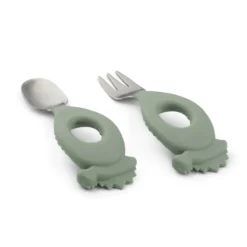 Liewood Babybesteck-Set Stanley „Dino / Faune green“, 2-teilig
