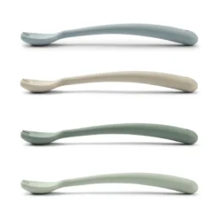 Liewood Kindergabel-Set Scott „Dusty mint multi mix“ aus Silikon, 4-teilig