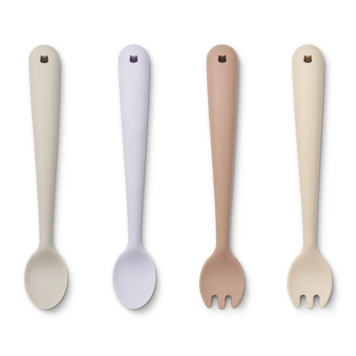 Liewood Babybesteck-Set Shea „Apple blossom multi mix“ aus Silikon, 4-teilig