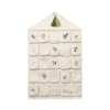 Fabelab Weihnachtskalender mit Stickerei „Yule Greens embroidery / Natural“, 80x50cm