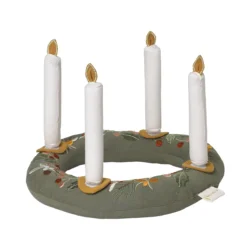 Fabelab Adventskranz aus Stoff „Inca Gold“, ø26cm