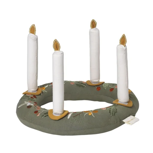 Fabelab Adventskranz aus Stoff „Inca Gold“, ø26cm