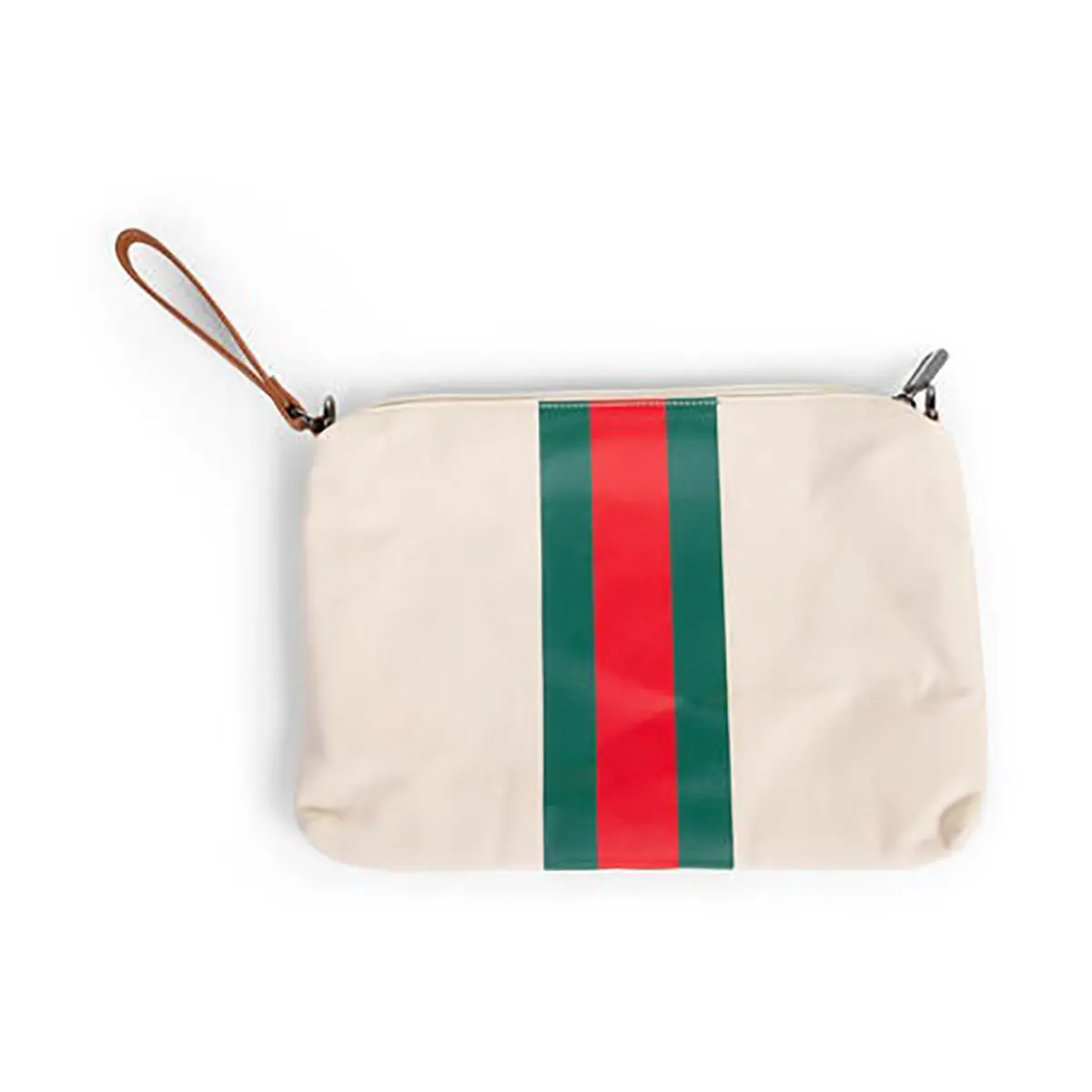 Childhome Mommy Treasures Clutch in creme / rot-grün gestreift, 33x23cm – Bild 2