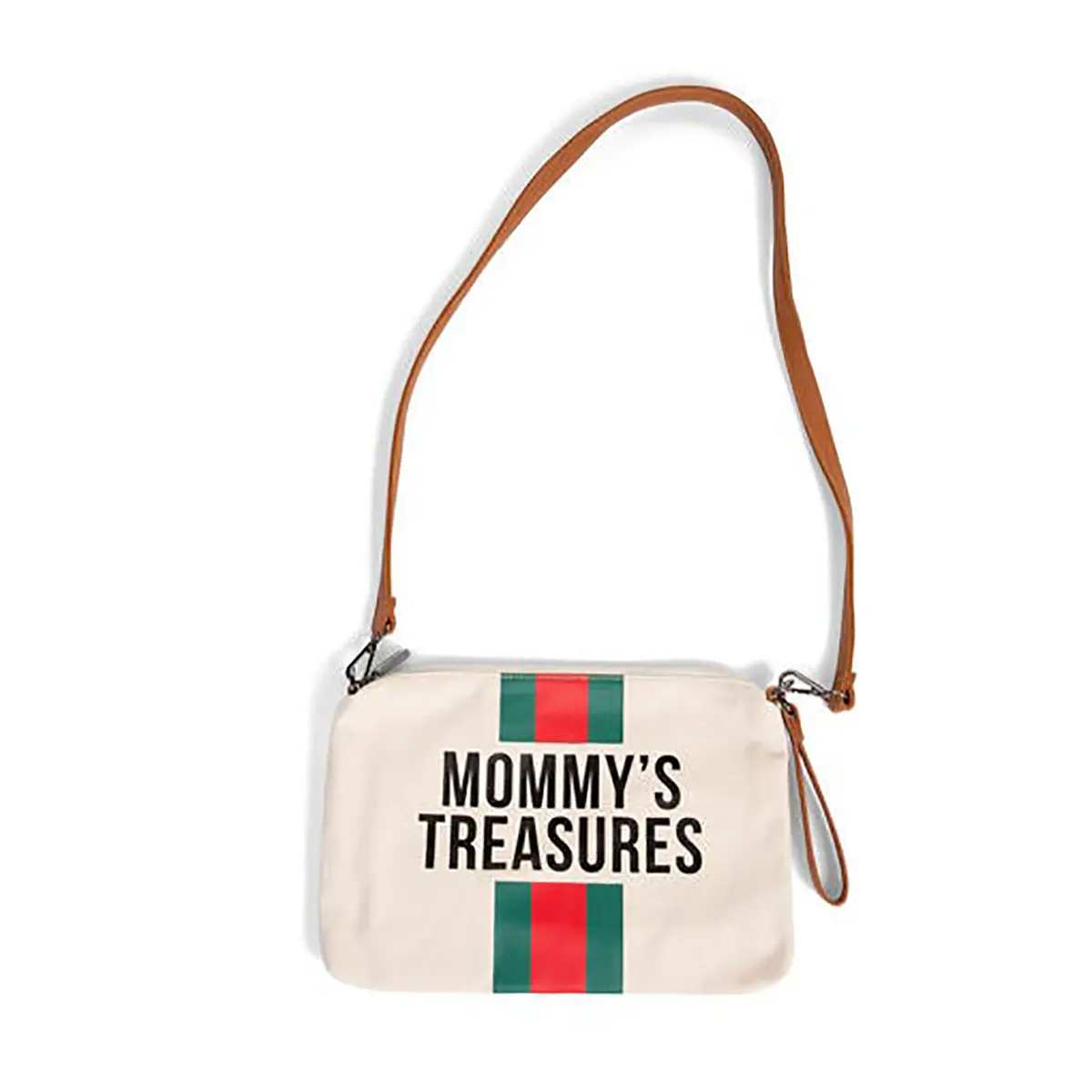 Childhome Mommy Treasures Clutch in creme / rot-grün gestreift, 33x23cm – Bild 3