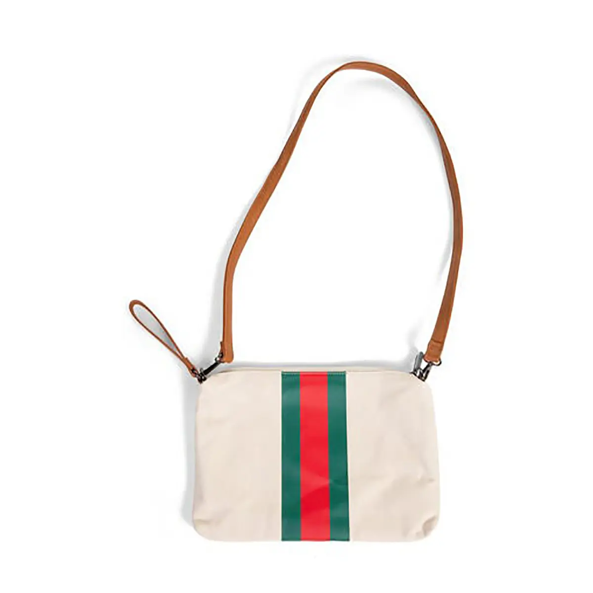 Childhome Mommy Treasures Clutch in creme / rot-grün gestreift, 33x23cm – Bild 4