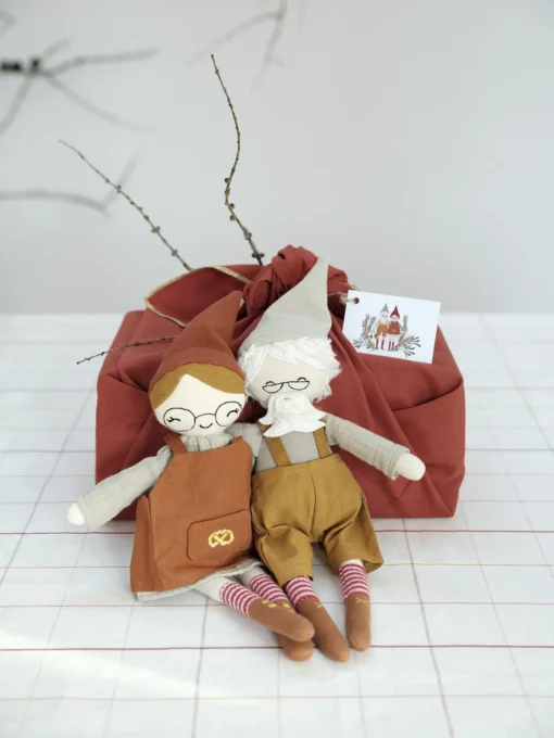 Fabelab Stoffpuppe „Elfen Großvater“ H30cm