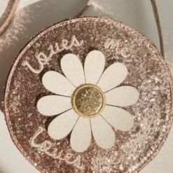 Konges Sløjd Glitzer-Schultertasche für Kinder „Daisy“