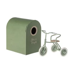 Maileg Vintage-Dreirad für Mäuse „Abri à tricycle : koralle“ Karton