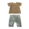 Maileg Puppenkleidungs-Set „Strickhemd und Hose“ für Hasen (Größe 3)
