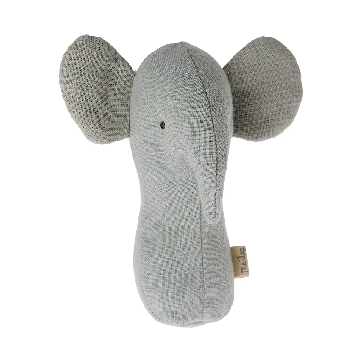 DELISTED Maileg Lullaby Friends Baby-Rassel „Elefant / Hellblau“ H11cm