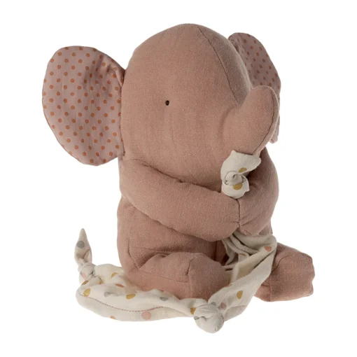 Maileg Lullaby Friends Elefant „altrosa“, Kuscheltuch mit Spieluhr, Wiegenlied