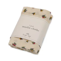 Konges Sløjd Musselin Tuch-Set „Peonia“, 65cm, 3er-Set