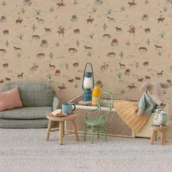 Maileg Puppenhaus Hocker- und Tischset aus Holz für die Mäusefamilie Mood