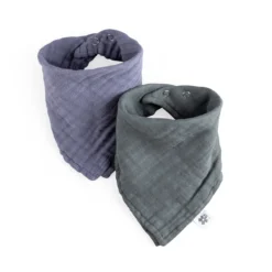 Sebra Halstuch, 2er Set, Musselin, blau/grün, 17x36cm