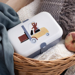 Sebra Lunchbox mit Silikonband „Busy Builders“
