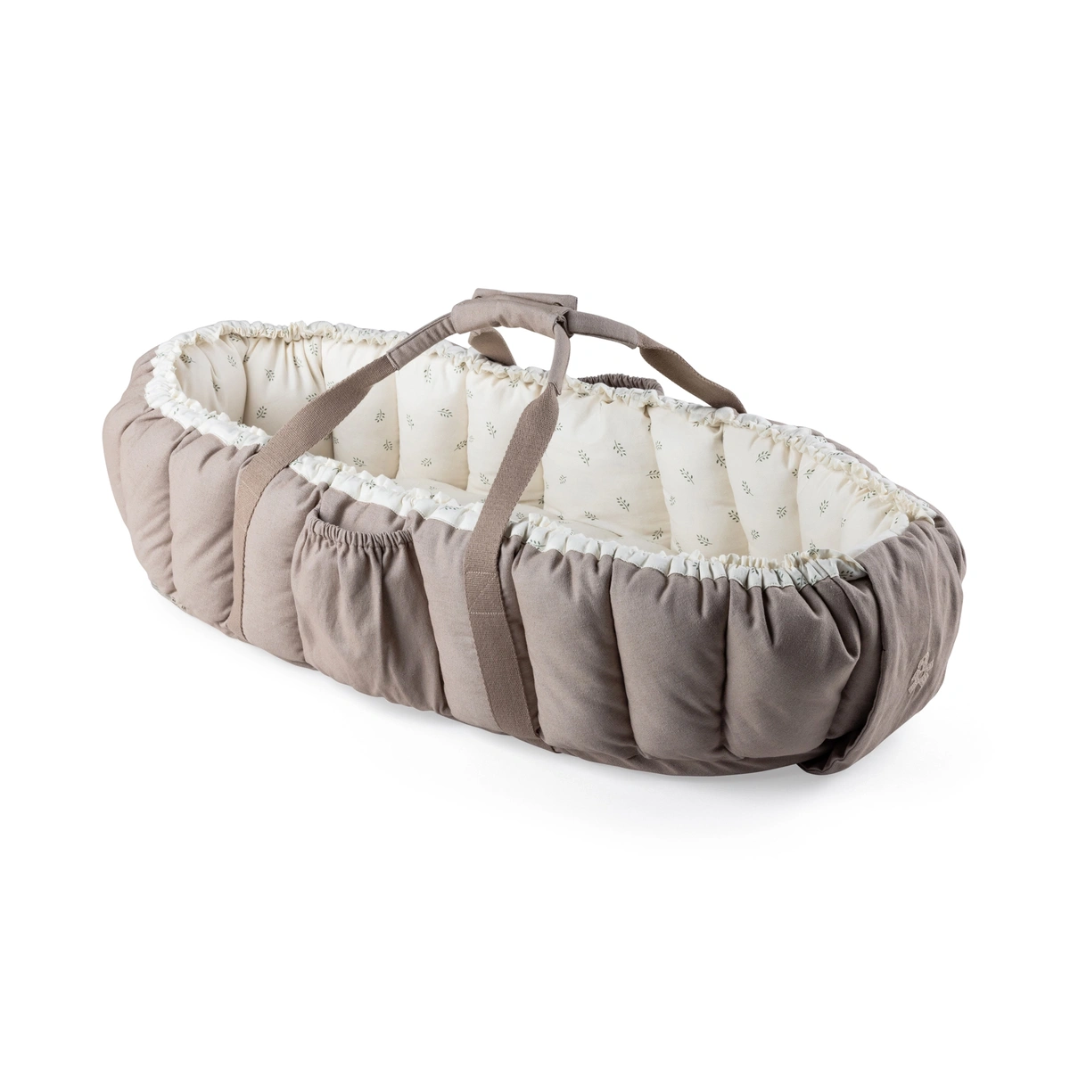 Sebra 3-in-1 Baby Nestchen „Sophora Leaves“, Bio-Kapokfüllung, L72cm