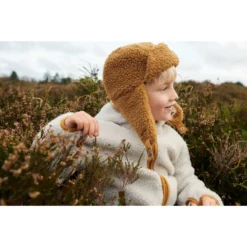 Liewood Mara Sherpa Jacke mit Kapuze „Sandy / Golden caramel mix“