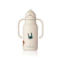Liewood Edelstahl Trinkflasche Kimmie „Bunny / Sandy“ mit Griffen