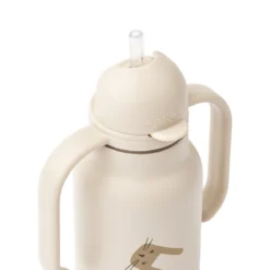 Liewood Edelstahl Trinkflasche Kimmie „Bunny / Sandy“ mit Griffen
