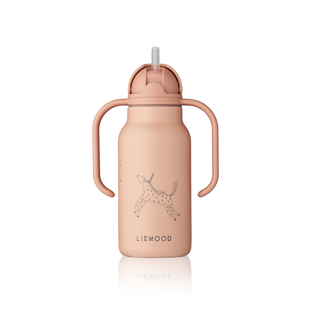 Liewood Edelstahl Trinkflasche Kimmie „Unicorn / Pale tuscany“ mit Griffen