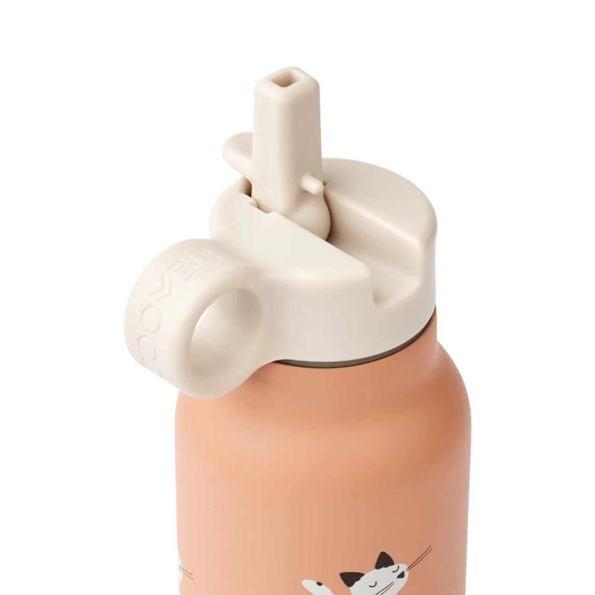 Liewood Falk Edelstahl Trinkflasche „Cat / Tuscany rose" 350ml, Medium
