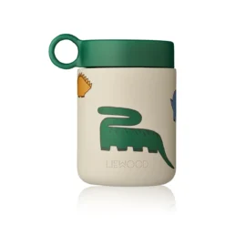 Liewood Kian Thermo-Lebensmittelgefäß aus Edelstahl „Dinosaurs / Mist“ 350ml