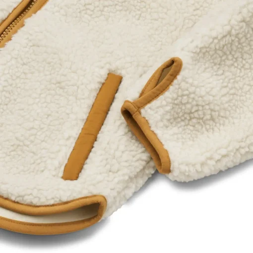 Liewood Mara Sherpa Jacke mit Kapuze „Sandy / Golden caramel mix“