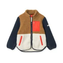 Liewood Nolan Sherpa Jacke für Kinder „Midnight navy multi mix“