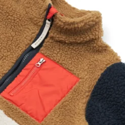 Liewood Nolan Sherpa Jacke für Kinder „Midnight navy multi mix“