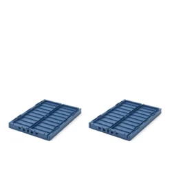 Liewood Aufbewahrungsbox Weston „Indigo Blue“, Größe M, 2er-Set, 36x25x14cm