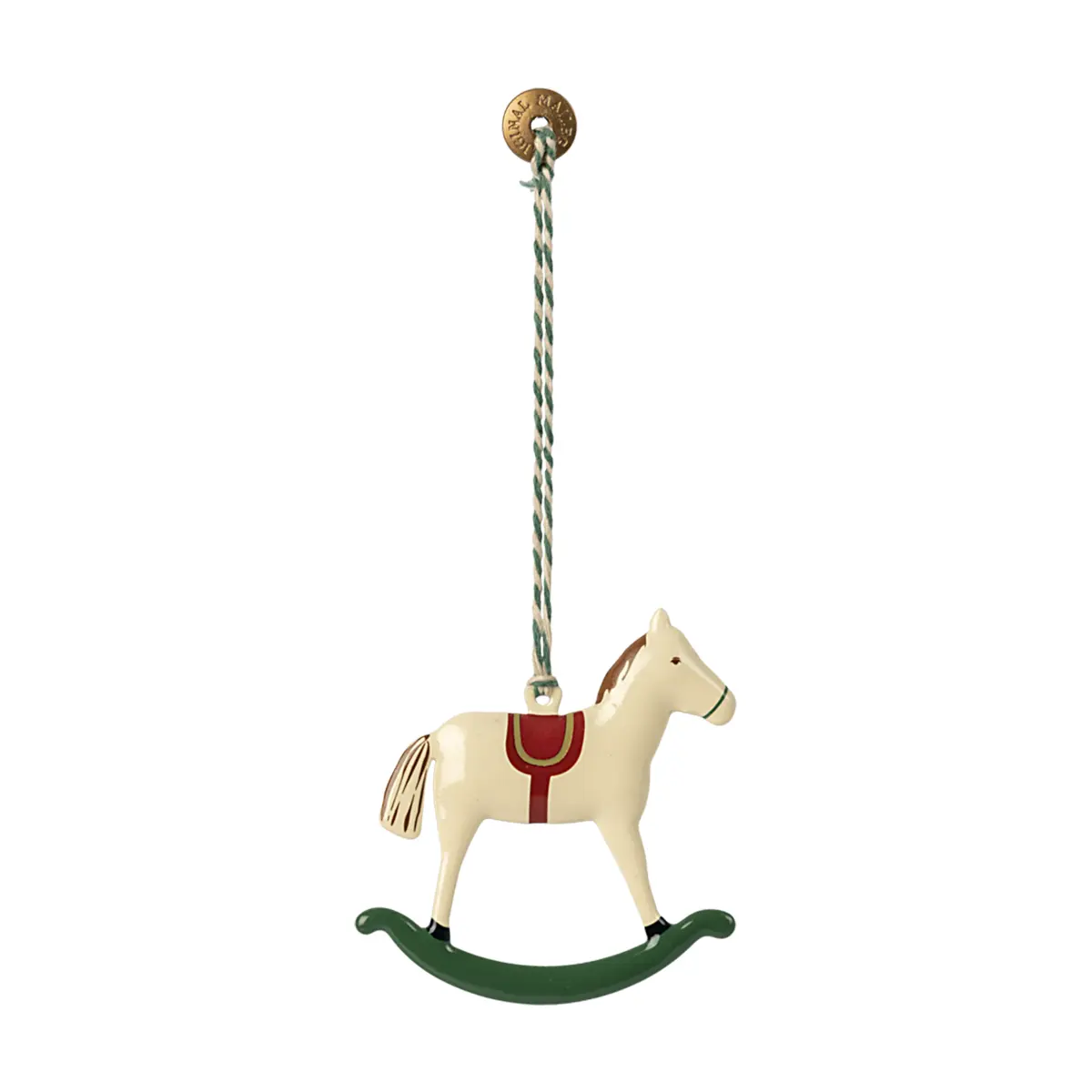 Maileg Weihnachtsbaumschmuck Schaukelpferd aus Metall, H6cm