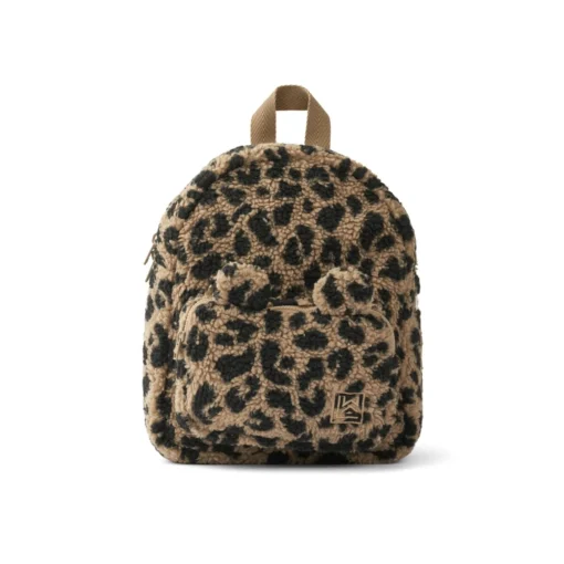 Liewood Allan Fleece-Rucksack mit Ohren „Mega leo / Oat mix“, mittel, 28x23x11cm, 3-7 Jahre