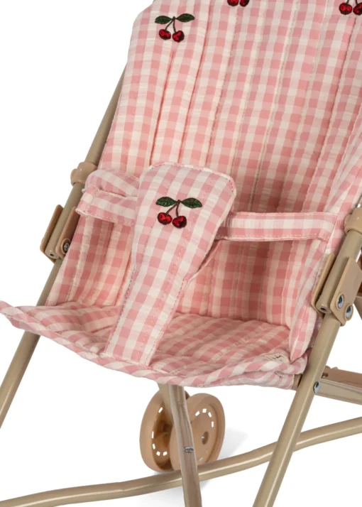 Konges Sløjd Puppen-Buggy „Powder Pink Check“
