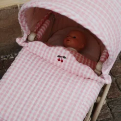 Konges Sløjd Puppenwagen „Powder Pink Check“