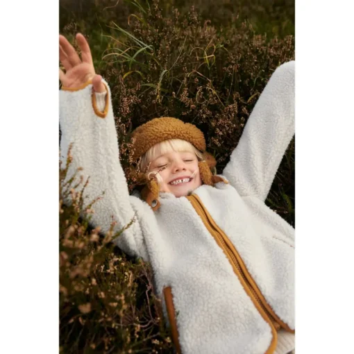 Liewood Mara Sherpa Jacke mit Kapuze und Ohren „Peach / Sandy Embroidery“, Gr. 86-104 – Bild 6