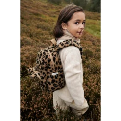 Liewood Allan Fleece-Rucksack mit Ohren „Mega leo / Oat mix“, mittel, 28x23x11cm, 3-7 Jahre