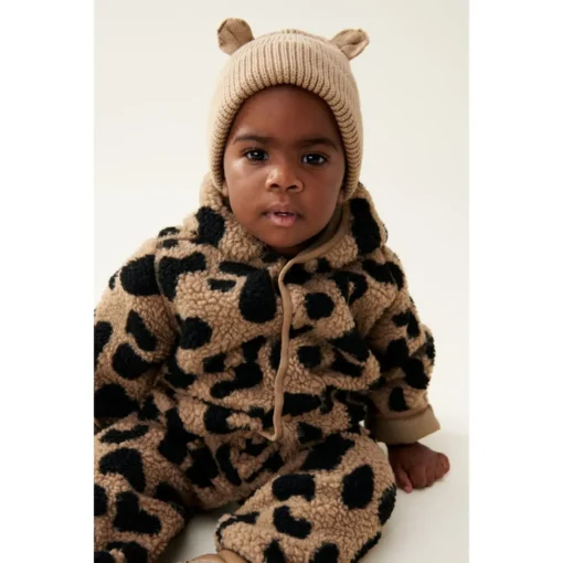 Liewood Fraser Baby-Overall „Mega leo / Oat mix“, Teddystoff, Gr. 62-80 – Bild 5