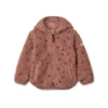 Liewood Mara Sherpa Jacke mit Kapuze „Cherries / Dark rosetta“