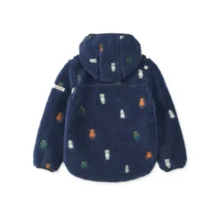 Liewood Mara Sherpa Jacke mit Kapuze „Robots / Indigo blue“