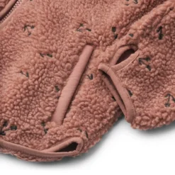 Liewood Mara Sherpa Jacke mit Kapuze und Ohren „Cherries / Dark rosetta“