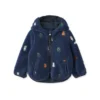 Liewood Mara Sherpa Jacke mit Kapuze und Ohren „Robots / Indigo blue“